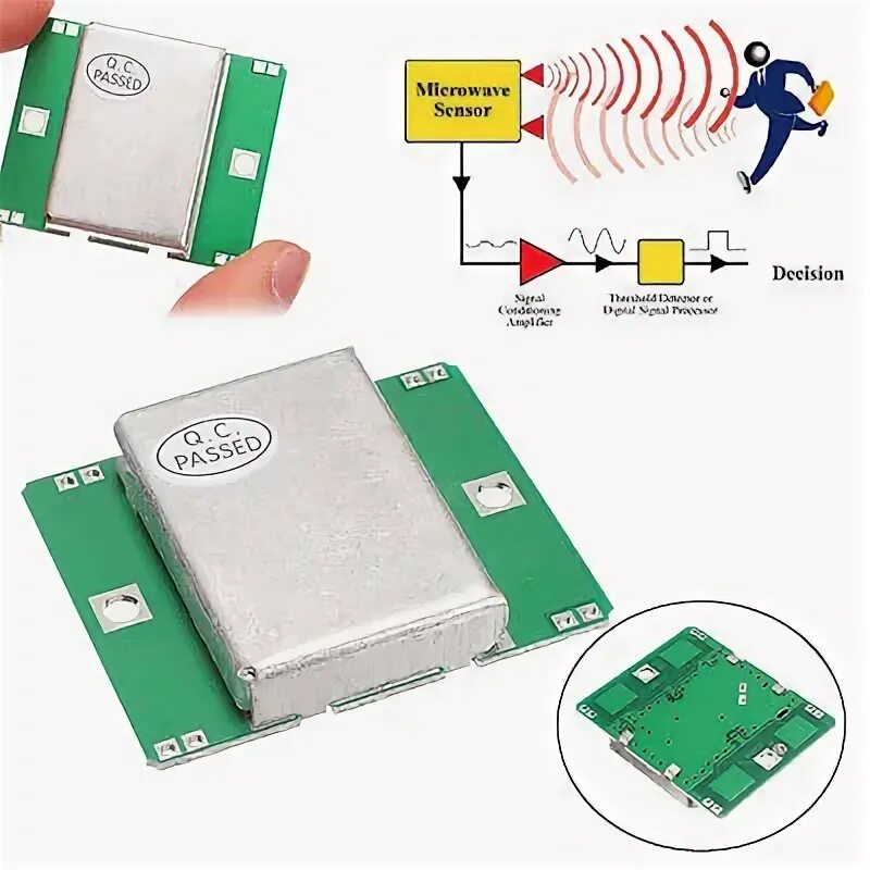 Подключение микроволнового датчика Новый HB100 микроволновой датчик движения 10.525GHz доплеровская РЛС детектор дл