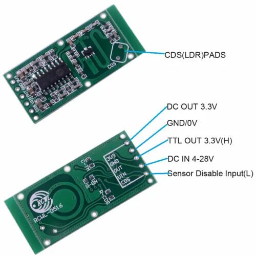 Подключение микроволнового датчика 1/5/10/20 x RCWL-0516 Microwave Radar Sensor Human PIR Motion Detector Module eB