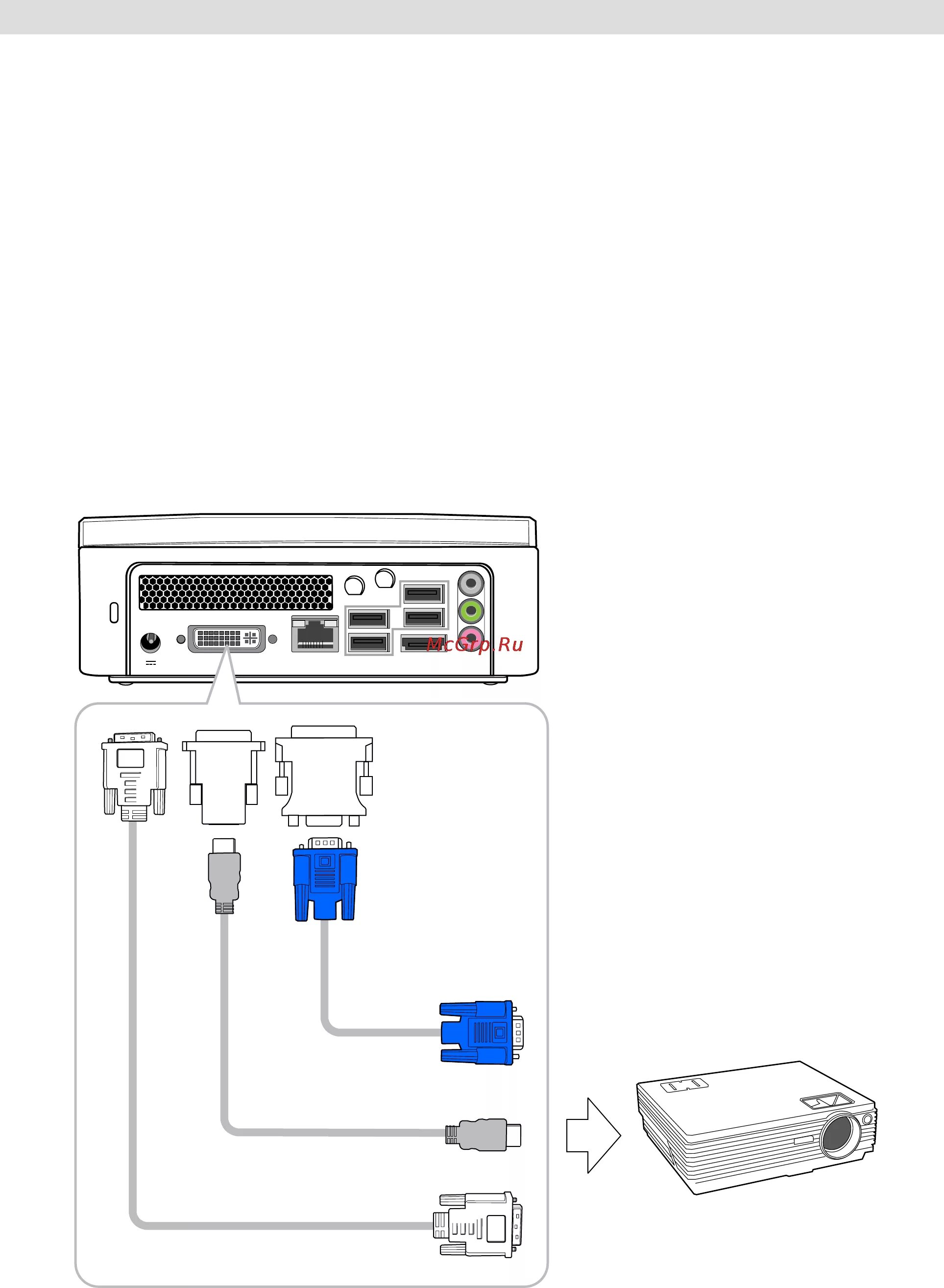 Подключение мини компьютера Viewsonic PC mini 550 17/52 Подключениесистемы