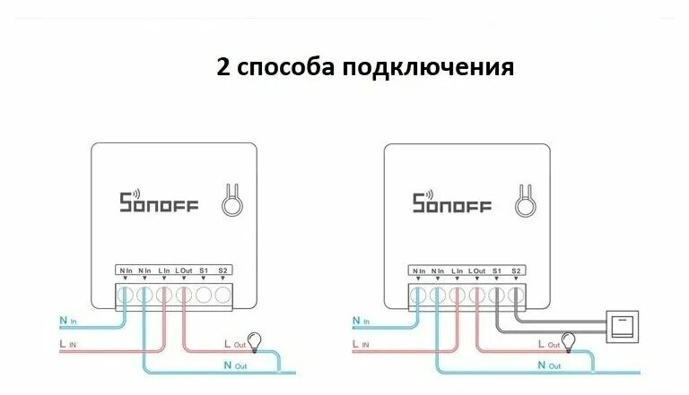 Подключение mini smart switch к выключателю схема Реле Sonoff MINIR2 16 А - купить в интернет-магазине по низкой цене на Яндекс Ма