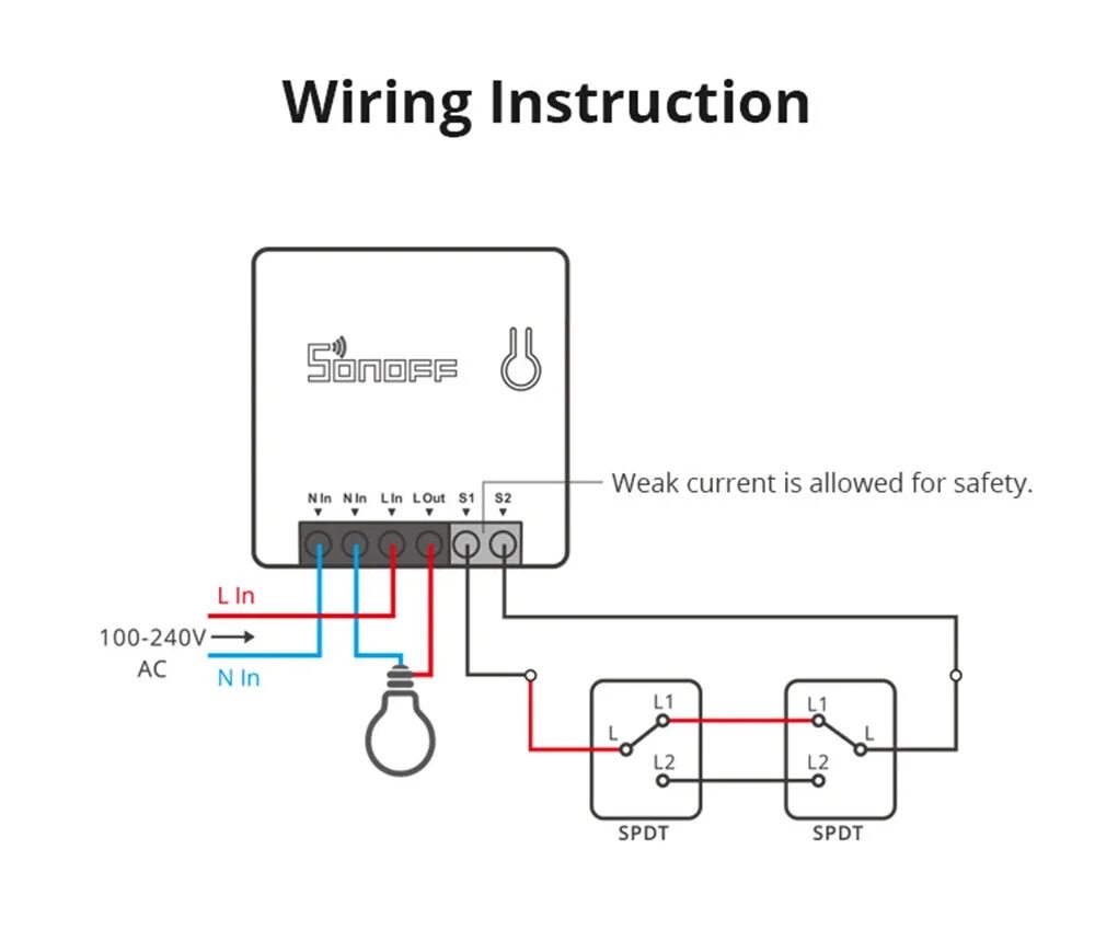 Подключение mini smart switch к выключателю схема Умный выключатель Sonoff Zigbee ZBMINI/Basic "сделай сам", двухсторонний мини-пе