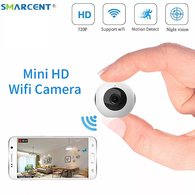 Подключение мини wifi камеры Smarcent C8 Mini Camera Wifi IP HD Night Vision 720P Camcorder Outdoor DVR DV 14