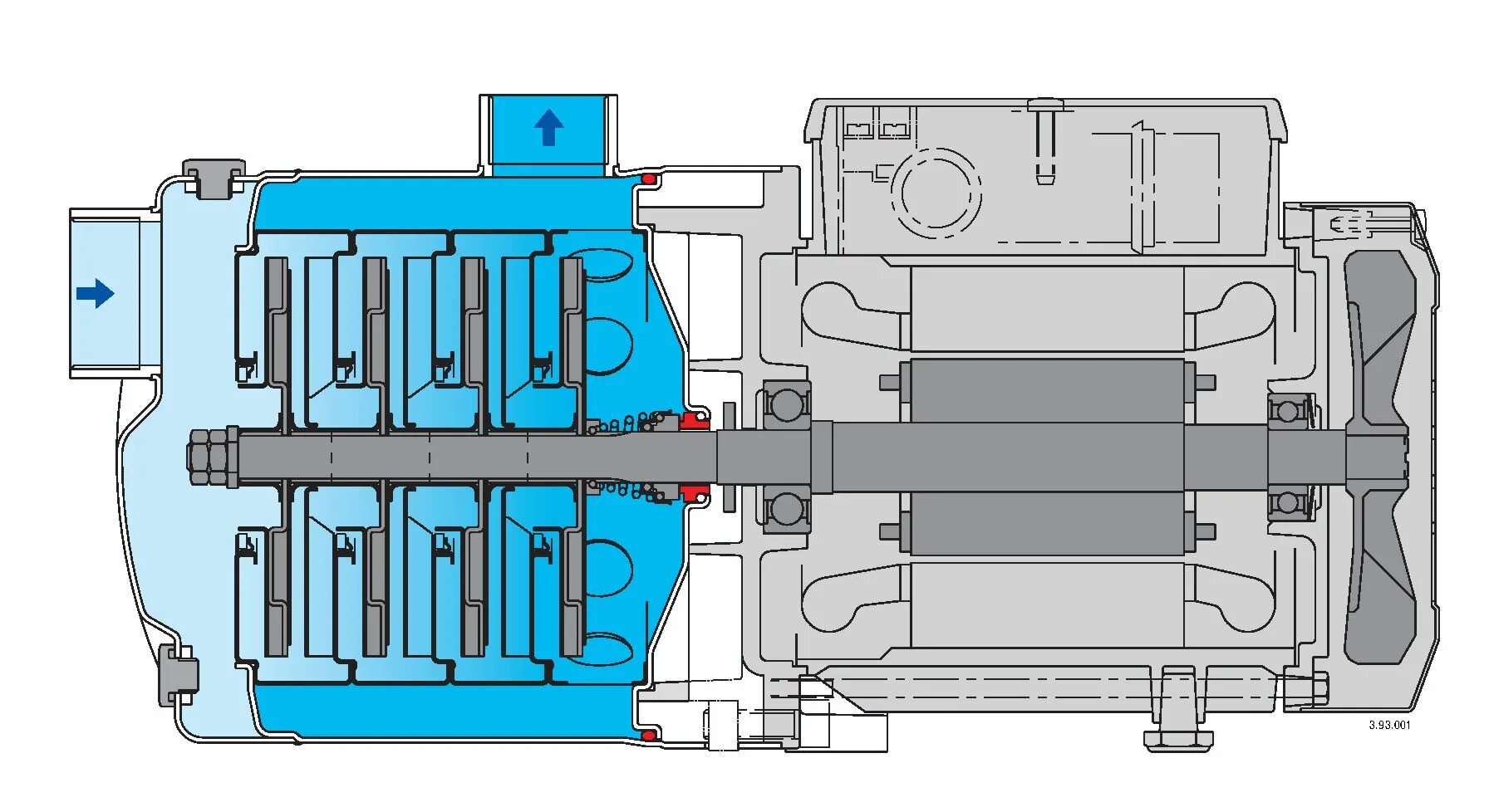 Подключение многоступенчатого насоса Calpeda MXHL 402E