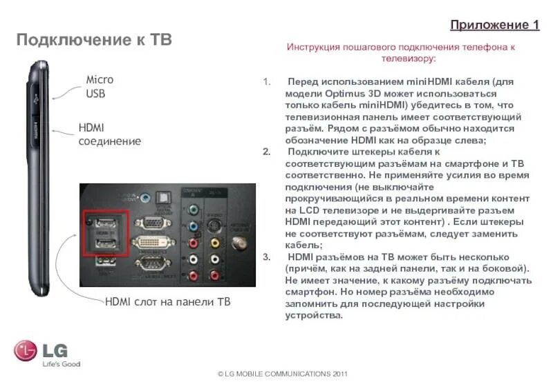 Подключение мобильного телефона к телевизору lg Как подсоединить телефон к телевизору: обзор лучших способов подключения