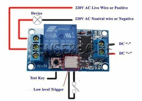 Подключение модульного реле DC 5V/12V/24V 1 Channel Latching Relay Module With Touch Bistable Switch MCU eBa