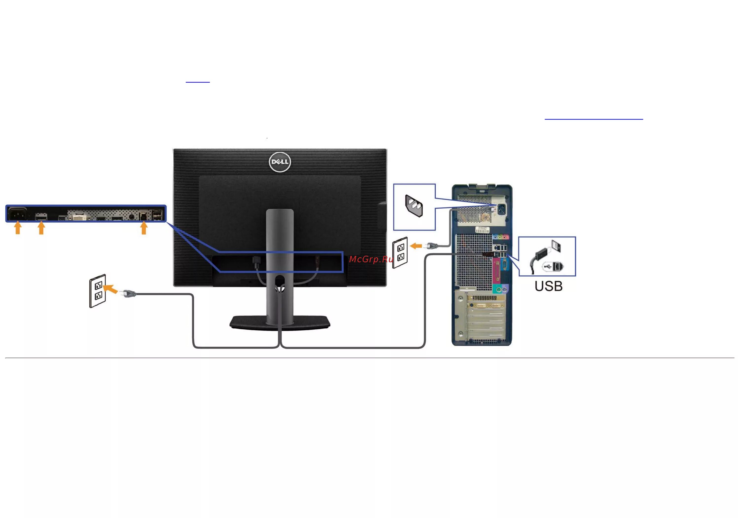 Подключение монитора без проводов Dell ultrasharp u3014 30/74 Подключение кабеля usb 3