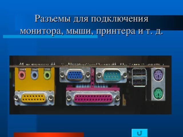 Подключение монитора через материнскую Презентация "Архитектура системной платы" - информатика, презентации