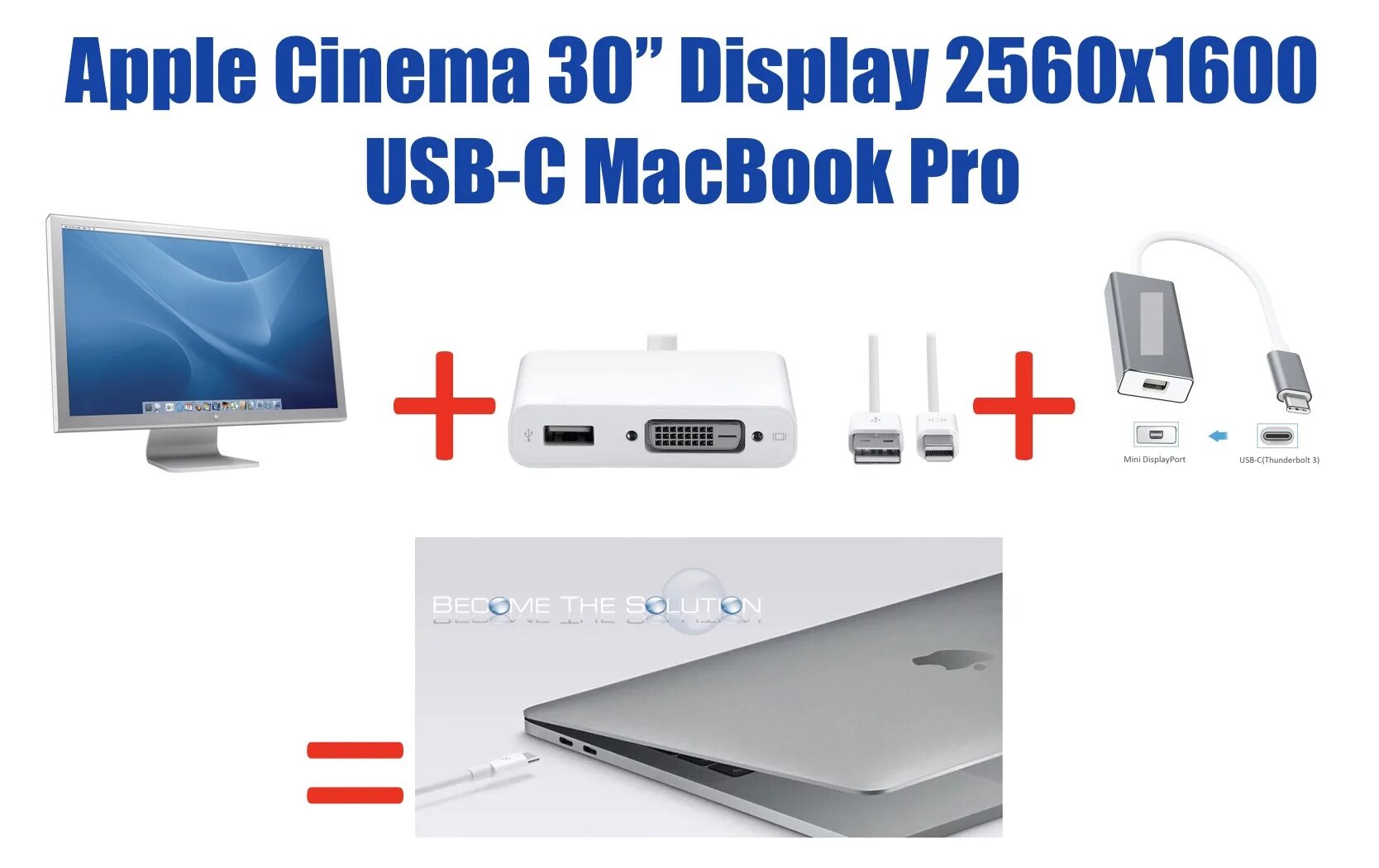 Подключение монитора через usb c Use Apple Cinema Display 30-inch (Full Resolution) with USB-C - What You Need