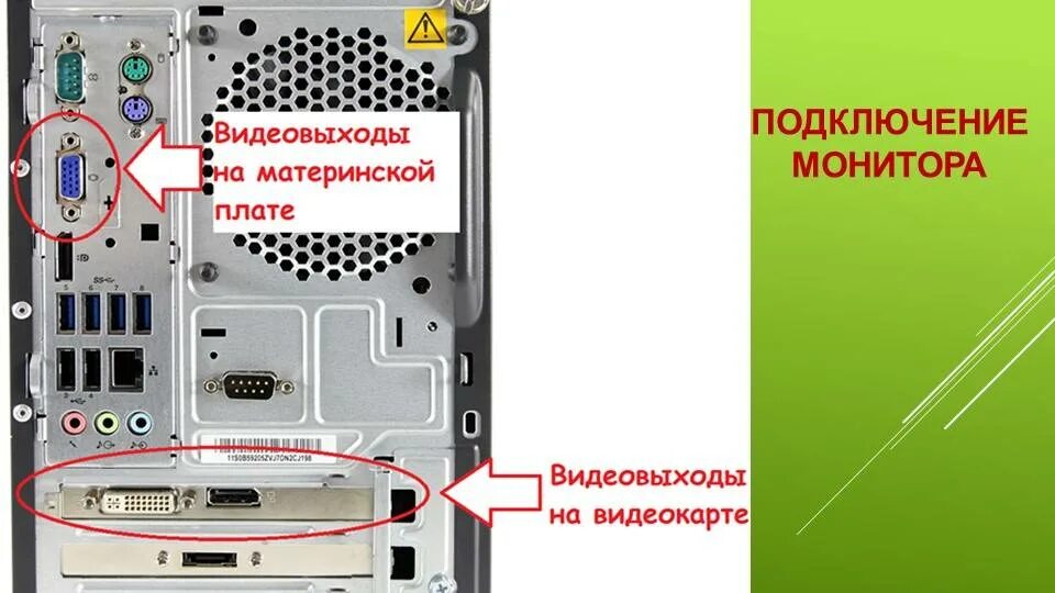 Подключение монитора к системному блоку через hdmi Как подключить монитор через материнскую плату