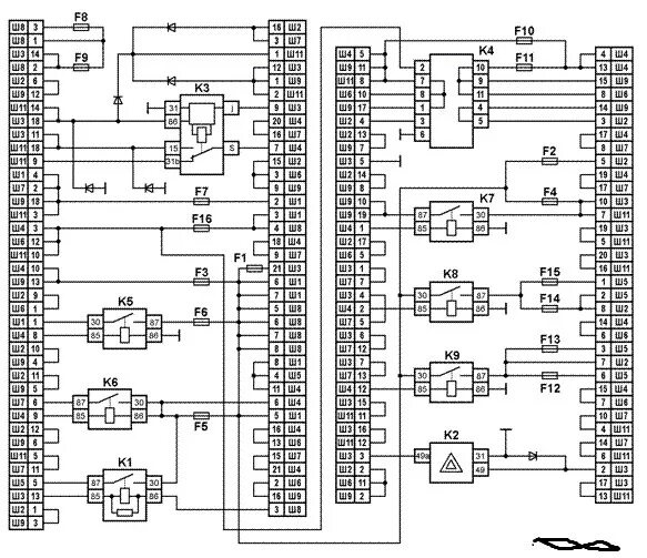 Подключение монтажного блока ваз 2114 Схемы электропроводки с блоком без реле под дворники фар с ш - колодкой - DRIVE2