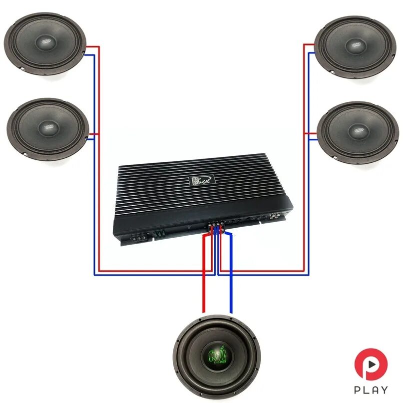 Подключение мостом 4 динамика Как подключить четыре динамика