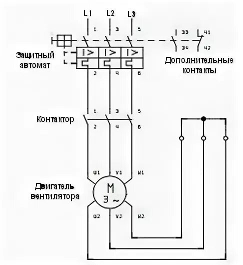 Подключение мотор автомата Силовая часть схемы управления НПП Ковинт