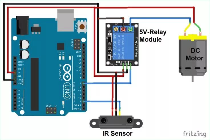 Подключение мотора к ардуино через кнопку код IR Controlled DC Motor using Arduino Arduino, Electronic schematics, Circuit dia