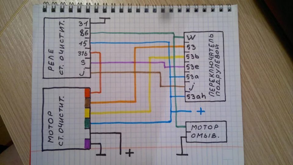 Подключение моторчика дворников ваз Управление дворниками - УАЗ 31512, 2,9 л, 1993 года тюнинг DRIVE2