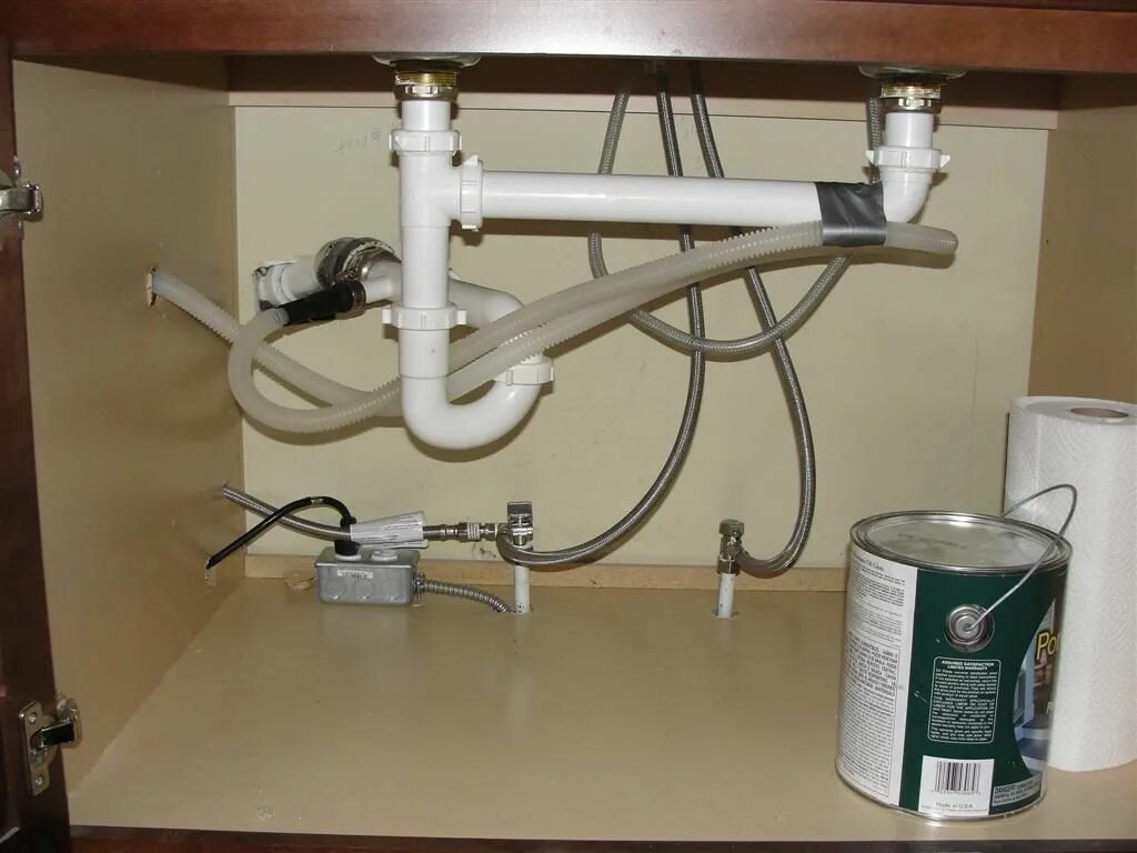 Подключение мойки и посудомоечной машины Dishwasher Drain Dishwasher installation, Sink plumbing, Kitchen sink plumbing d