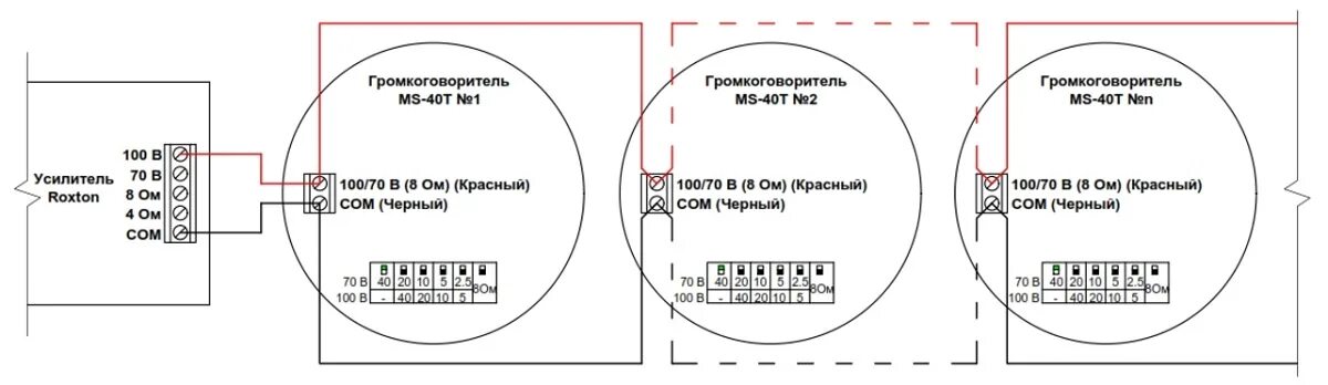 Подключение мс 1 рубеж Акустическая система ROXTON MS-40TB