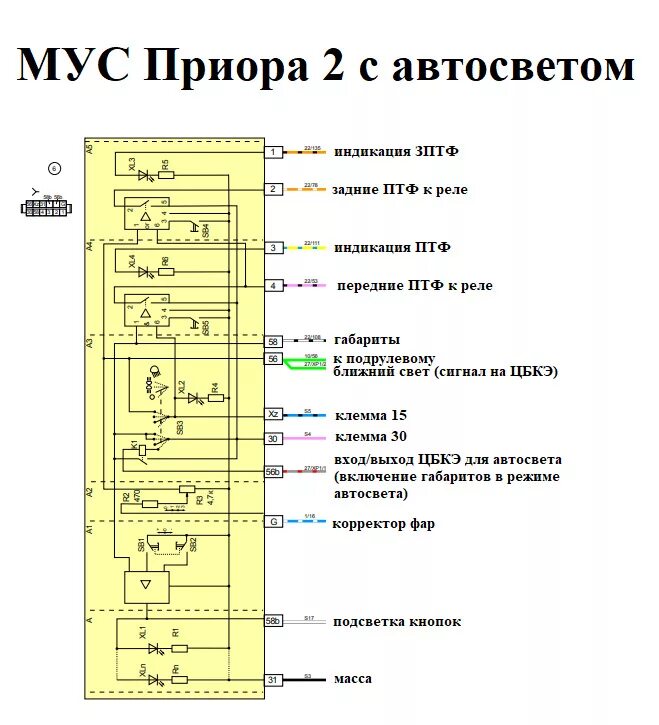 Подключение мус калина 2 Электросхемы автомобилей ВАЗ подробно Часть 1 - DRIVE2