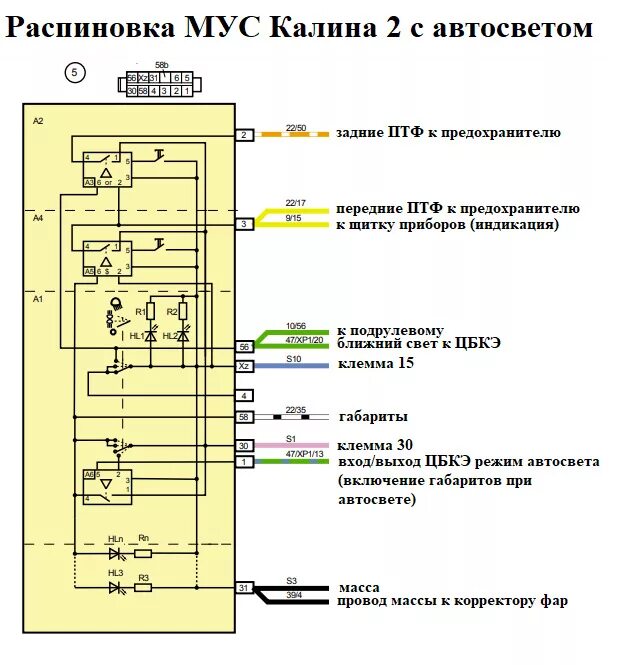 Подключение мус калина 2 Электросхемы автомобилей ВАЗ подробно Часть 1 - DRIVE2