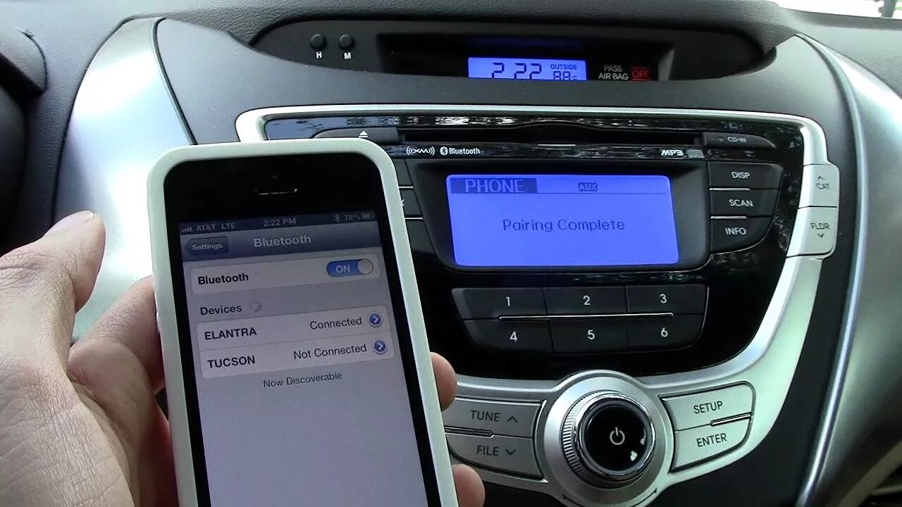 Подключение музыки через блютуз в машине iPhone iOS Bluetooth Pairing to Your Car - YouTube