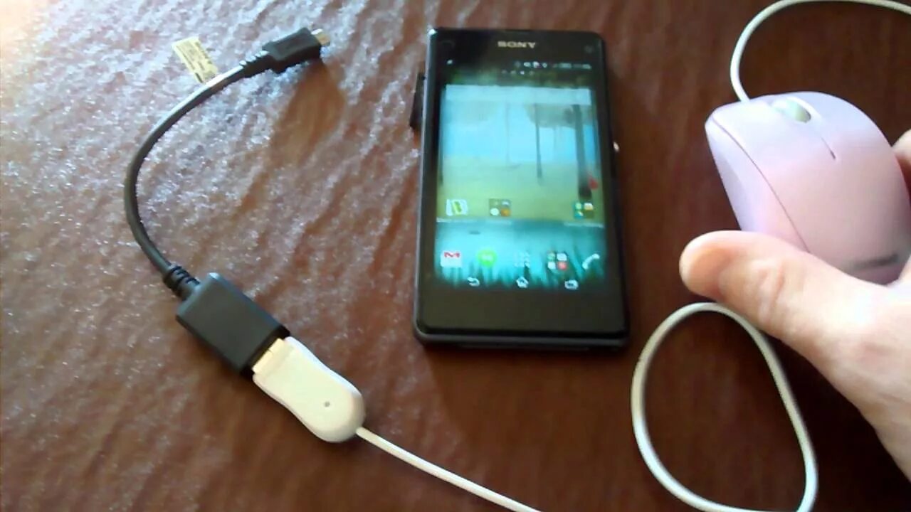 Подключение мыши к телефону android How to use a USB OTG cable and mouse on Android - YouTube