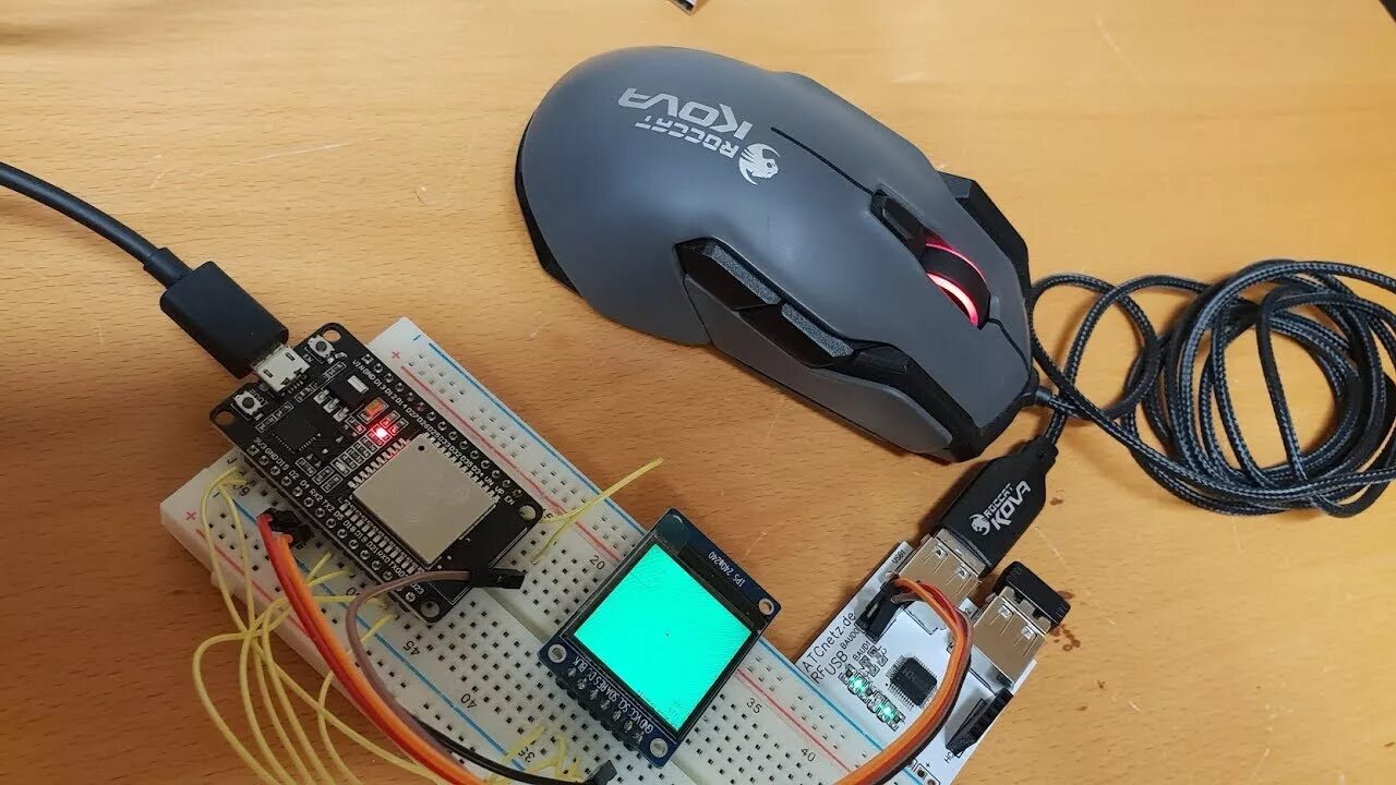 Подключение мышки без адаптера Usb mouse and keyboard on Arduino, CH559 cheap usb host chip - YouTube