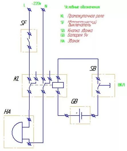 Подключение мзм 1 схема подключения Принцип работы электрического звонка HeatProf.ru