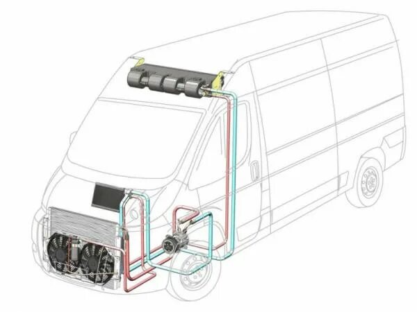 Подключение на грузовую машину Купить Автокондиционеры Элинж для автомобиля Fiat Ducato