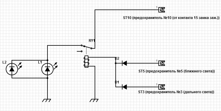 Подключение надфарников на ниву с дальним светом Дневной свет (DRL, ДХО), дневные ходовые огни @ Нива 4x4