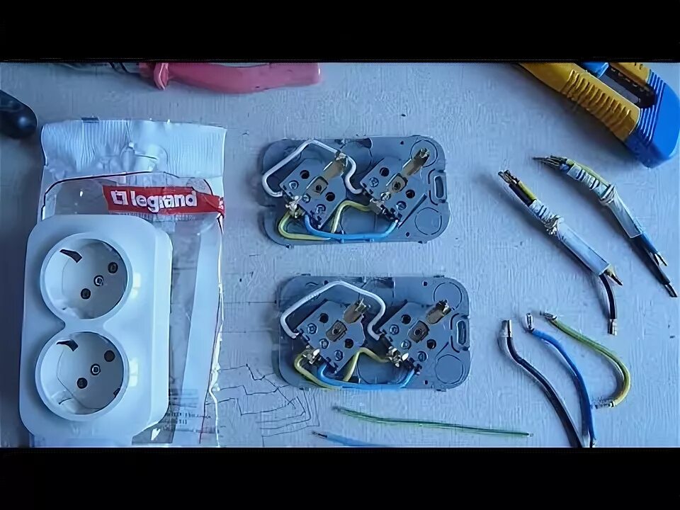 Подключение накладной розетки Установка розеток Legrand Installation of Legrand sockets - YouTube