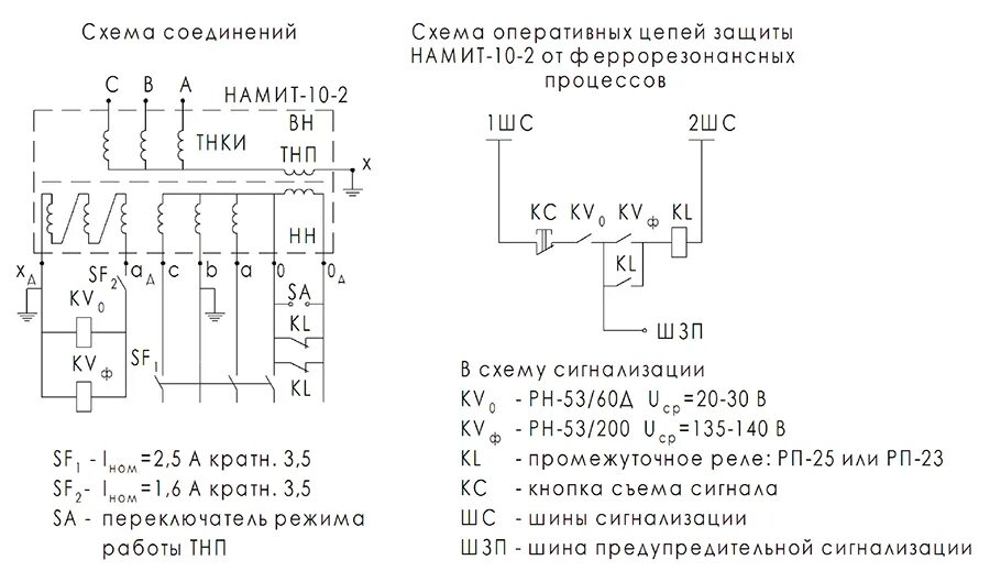 Подключение намит 10 НАМИТ-6-2 трансформаторы напряжения трехфазные масляные антирезонансные. Описани