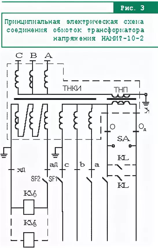 Подключение намит 10 Трансформаторы напряжения контроля изоляции 6–10 кВ. Сравнительный анализ моделе
