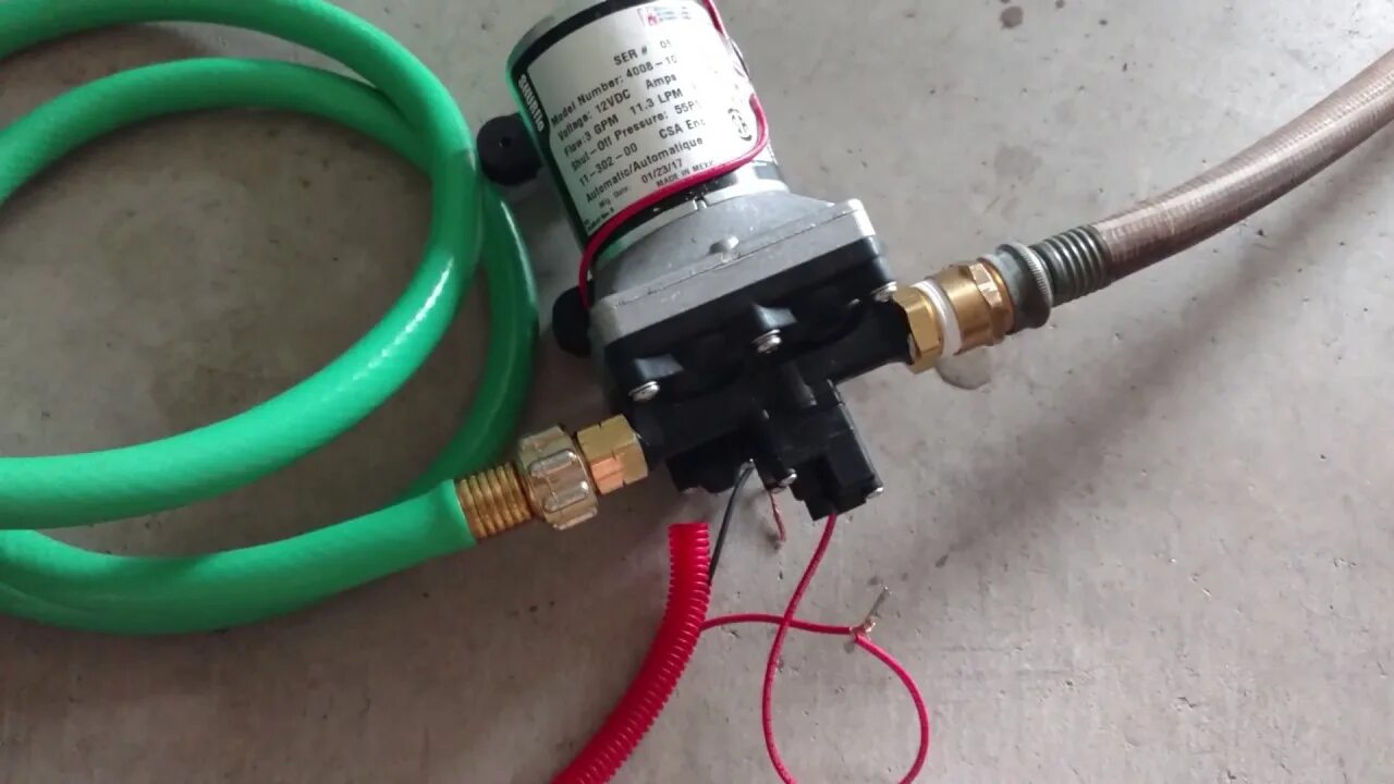 Подключение насоса 12 вольт 12 volt water pump - YouTube