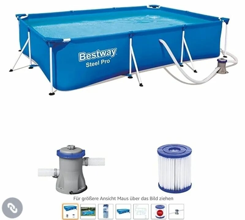 Подключение насоса бассейн bestway Der Preise ist Heiß - Bestway Steel Pro Framepool-Set, eckig, mit Filterpumpe 30