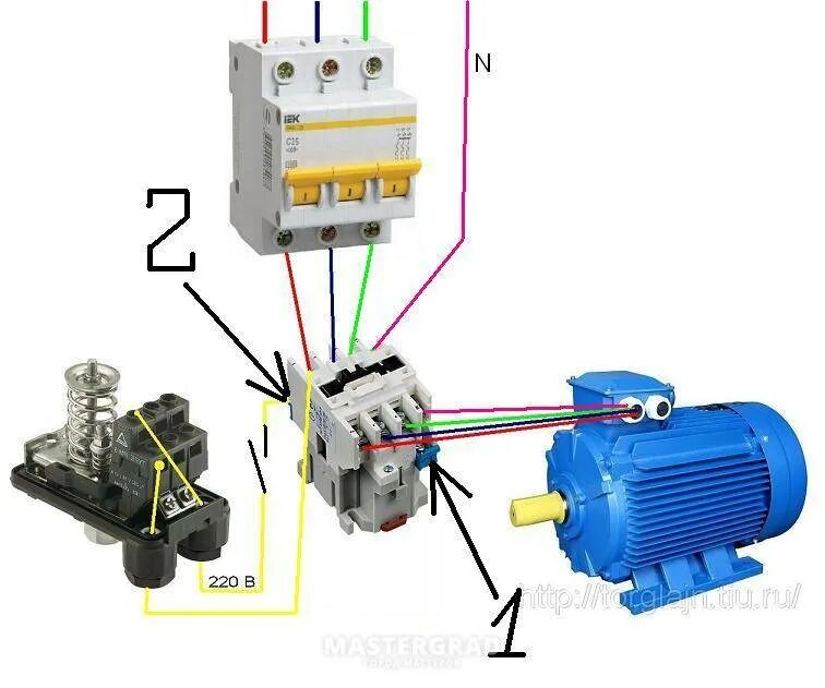 Подключение насоса через магнитный пускатель Магнитный пускатель реле давления - найдено 89 картинок
