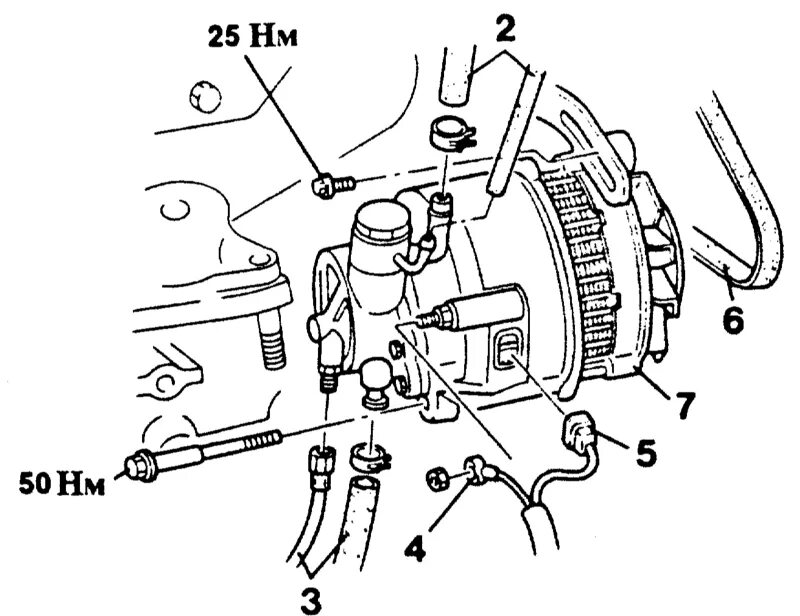 Подключение насоса генератора Ремонт Мазда 323 : Снятие и установка генератора Mazda 323