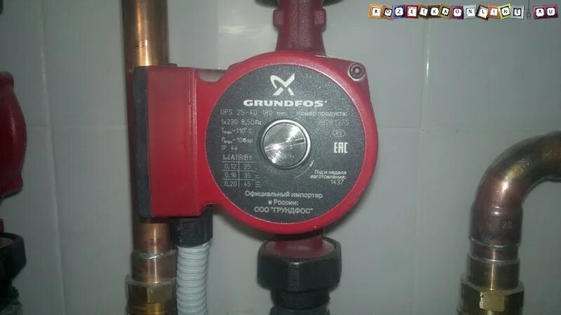 Подключение насоса grundfos 25 60 Подключение циркуляционного насоса к электросети HeatProf.ru