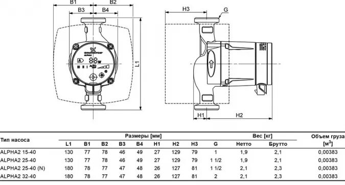 Подключение насоса grundfos 25 60 Циркуляционный насос Grundfos Alpha2 25-40 А 180 купить в Москве по низкой цене 