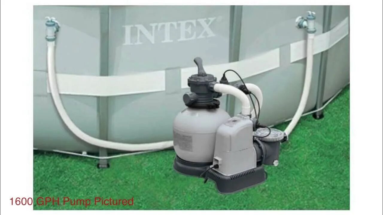 Подключение насоса интекс Intex 1600 GPH Saltwater System & Sand Filter Pump Set 28677EG (56677EG) - YouTu