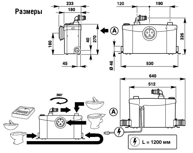 Подключение насоса сололифт SFA Saniplus Silence по цене 45 660 руб. - ХИТБОЙЛЕР