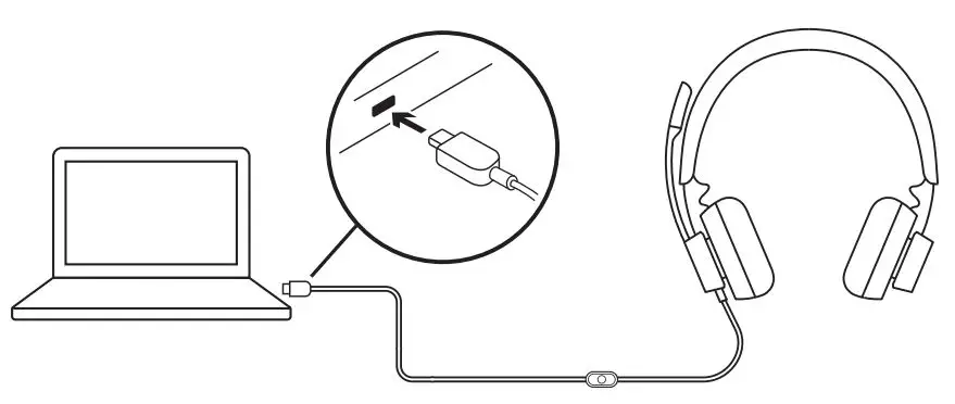 Подключение наушников через type c logitech Zone Wired Headset Manual - ItsManual