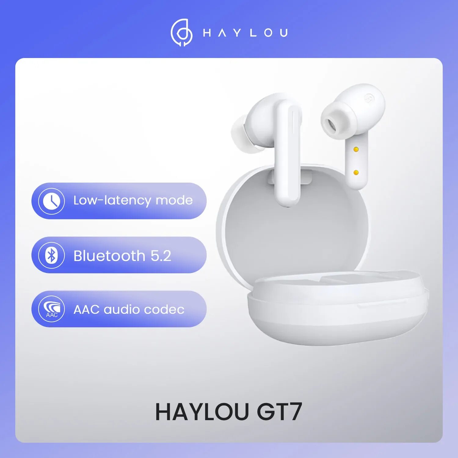 Xiaomi Беспроводные наушники HAYLOU GT1 White, world