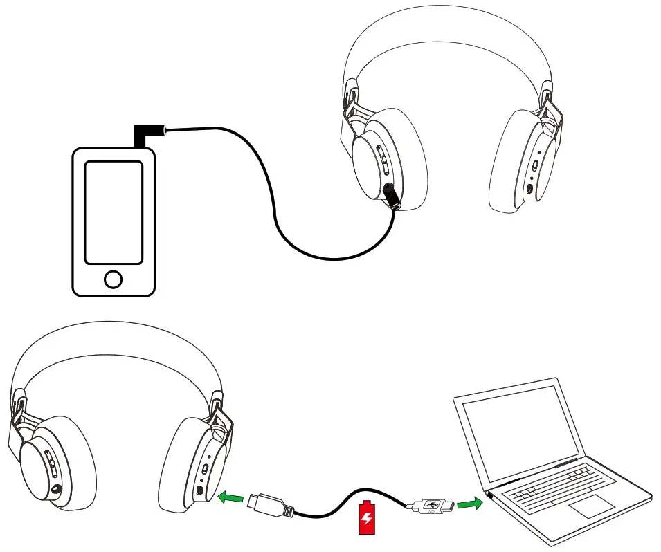 Подключение наушников к нескольким устройствам Panduan Pengguna Headphone Nirkabel Jabra Move