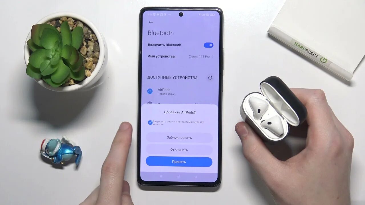 Подключение наушников к телефону беспроводные наушники редми Как подключить AirPods к Xiaomi 11T Pro - YouTube
