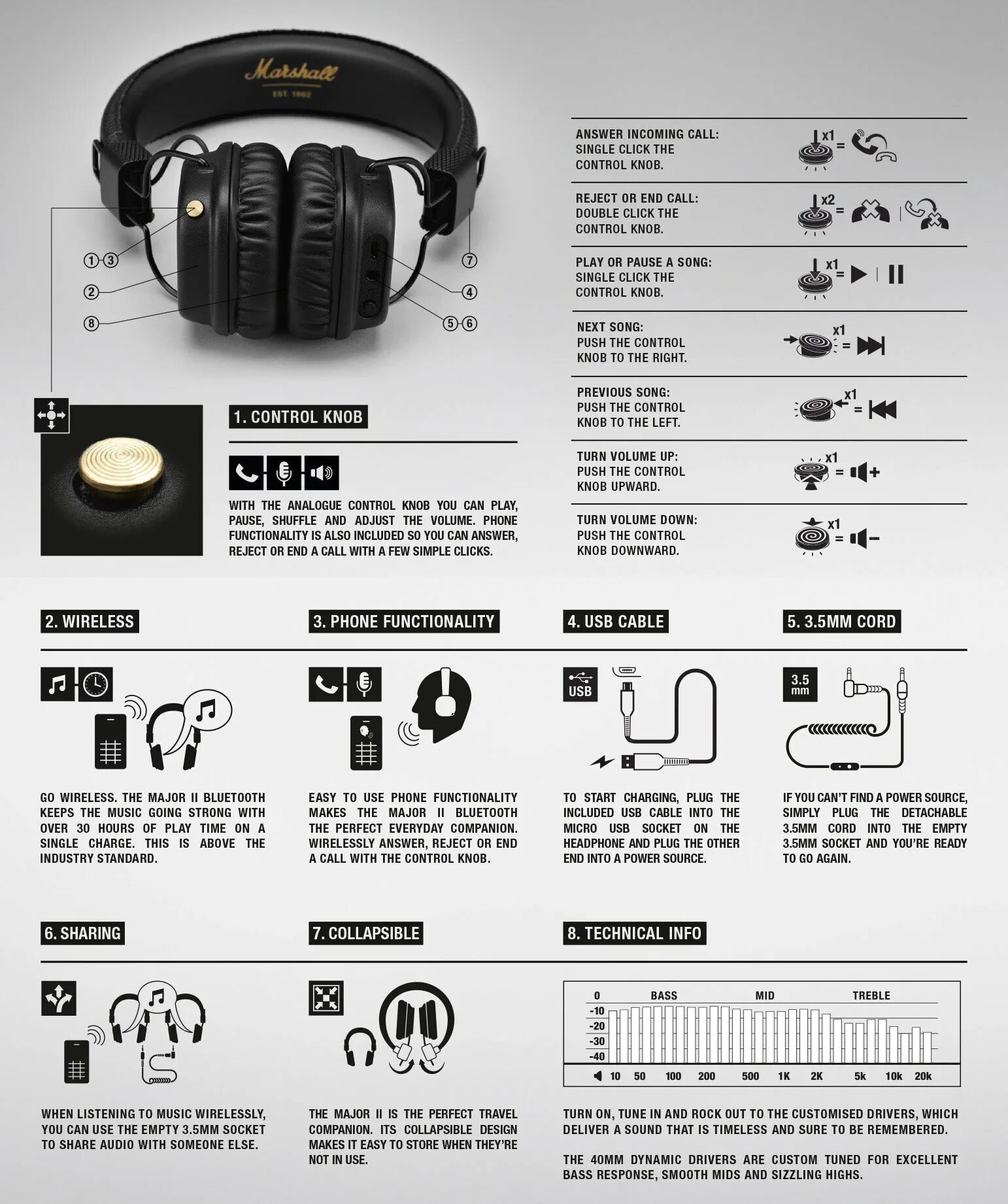 Подключение наушников marshall 4 Buy bluetooth marshall major ii OFF-72