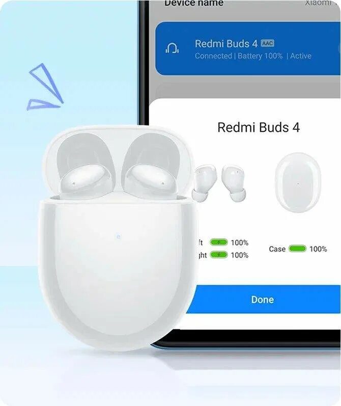 Подключение наушников редми бадс 4 Беспроводные наушники Redmi Buds 4 White (BHR5846GL) - купить в TechTouch, цена 