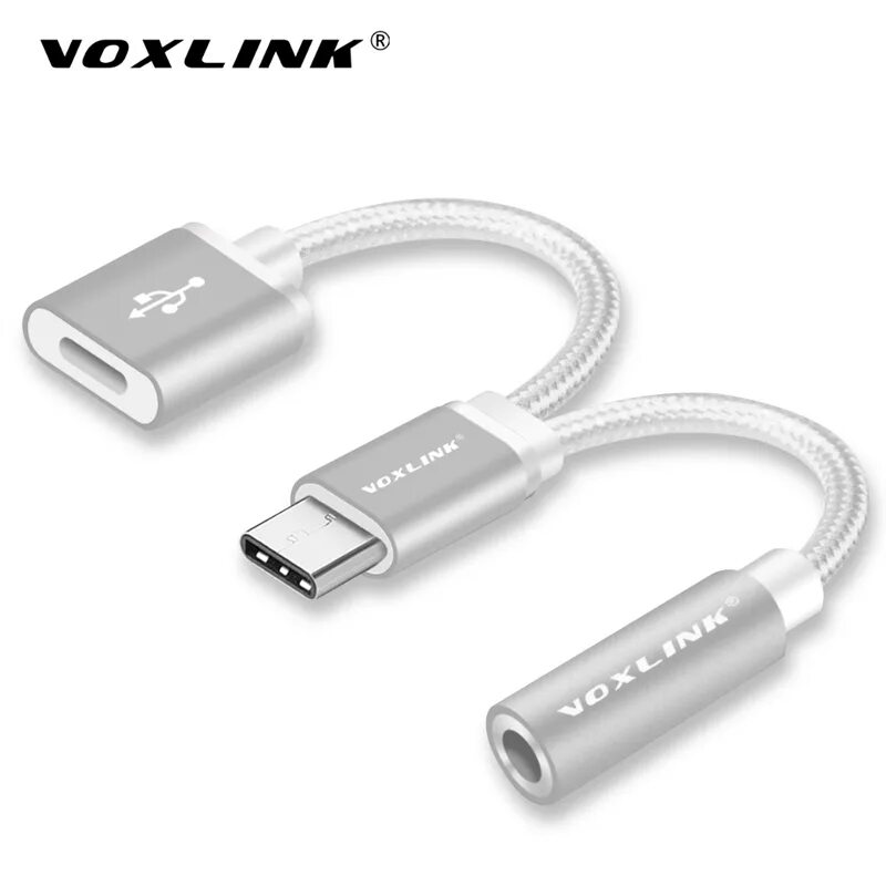 Подключение наушников type c к телефону VOXLINK USB C Cable USB Type C to 3.5mm Audio Jack Headphone Cable Charging Adap