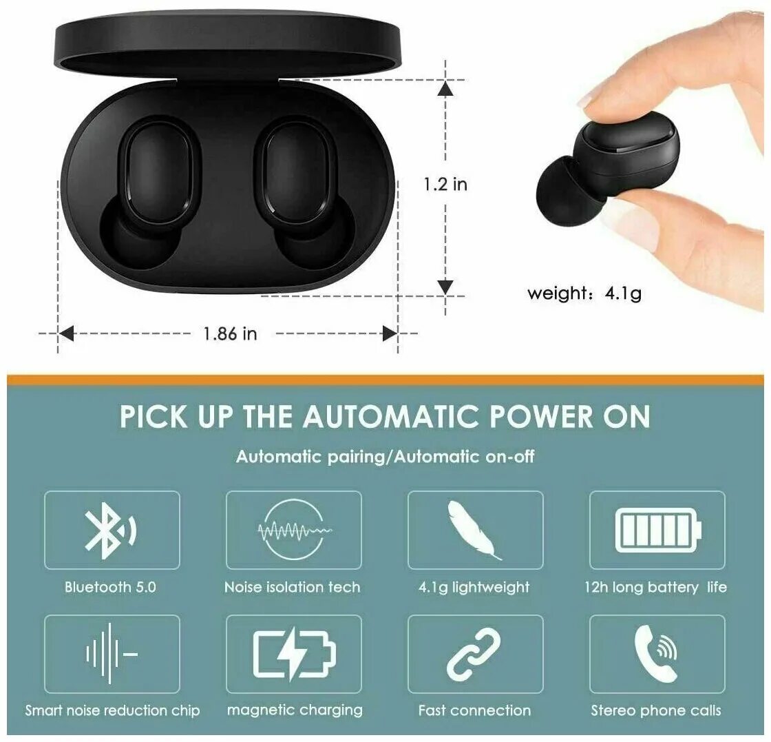 Подключение наушников xiaomi к телефону Беспроводные наушники Xiaomi Mi True Wireless Earbuds Basic 2 Global, черный - к