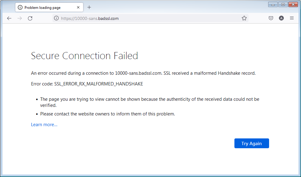 Подключение не защищено ошибка https Ssl error unsupported version firefox * Smartadm.ru