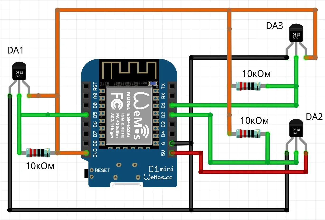 Подключение нескольких датчиков температуры ds18b20 к arduino SMACONT Подключение датчиков температуры DS18B20