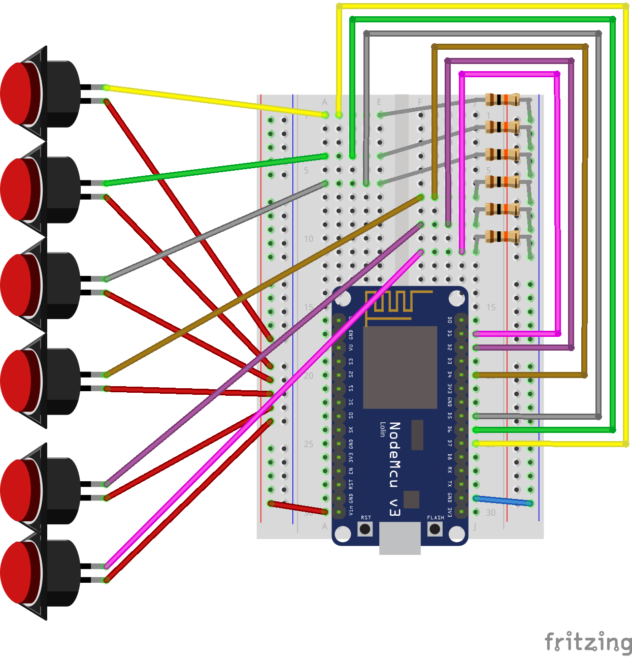 Подключение нескольких кнопок Ponižni Prej Med send a signal to multiple pins in same circuit Uprava Svetovale